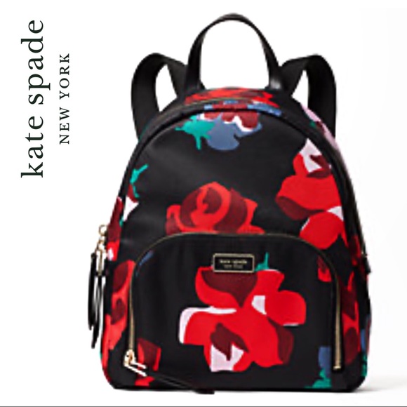 Kate Spade Dawn Bold Roses Medium Backpack - Picture 5 of 7